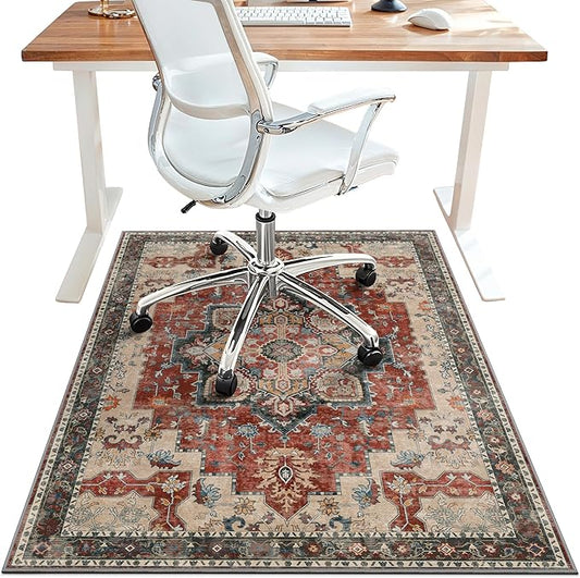 30"x48" Office Chair Mat for Hardwood Tile Floor, Under Desk Carpet Protector by BESBLEE