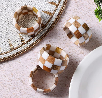 ALPHA Living HOME Rustic Napkin Rings Setof 12 - Image 4