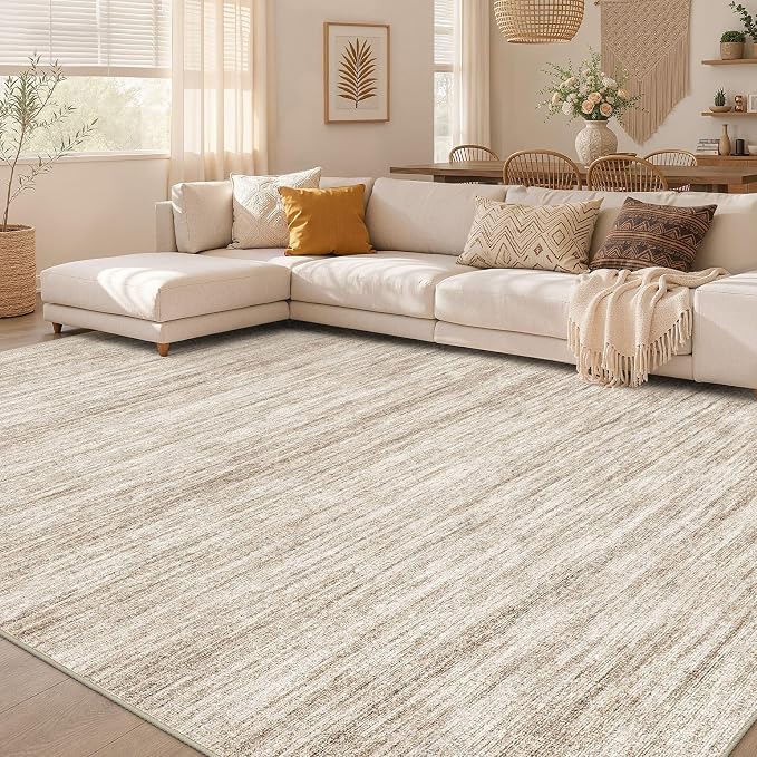 Nakagishi 10X12 Area Rugs Living Room: Washable Large Vintage Rug Neutral by NakagishiAreaRug