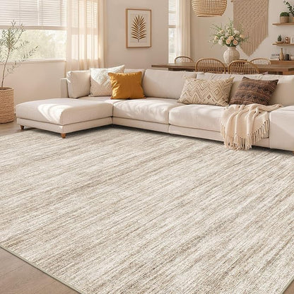 Nakagishi 6X8 Area Rugs Living Room: Washable Large Vintage Rug Neutral by NakagishiAreaRug