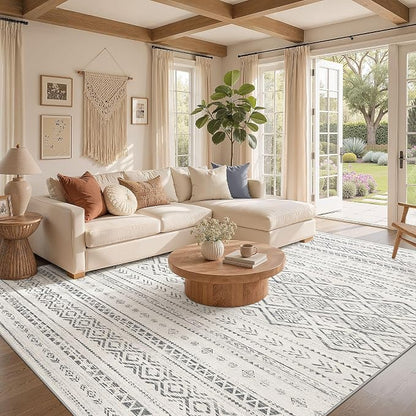 Nakagishi Area Rug Living Room Rugs: 8x10 Large Soft Machine Washable Boho - Image 2