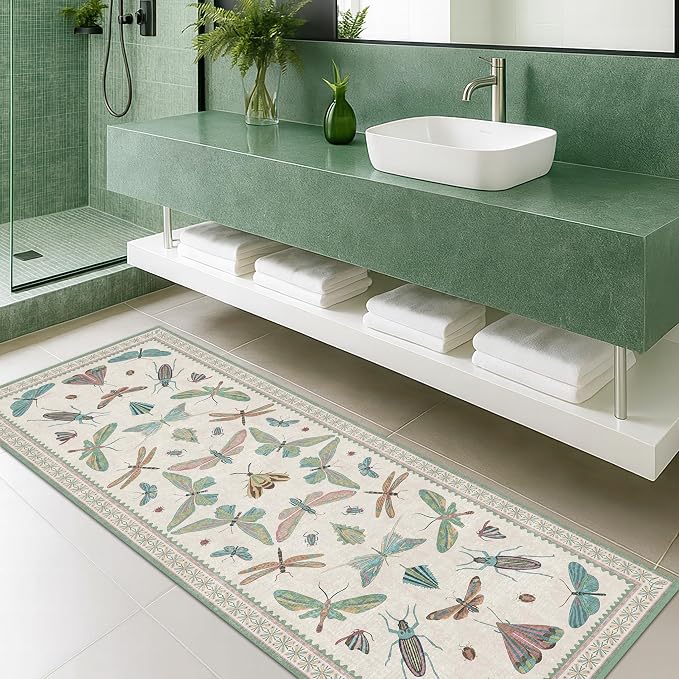 Hazo Haus Mint Green Washable Bathroom Rug - Image 3