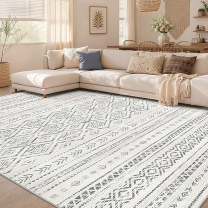 Nakagishi Area Rug Living Room Rugs: 9x12 Large Soft Machine Washable Boho by NakagishiAreaRug