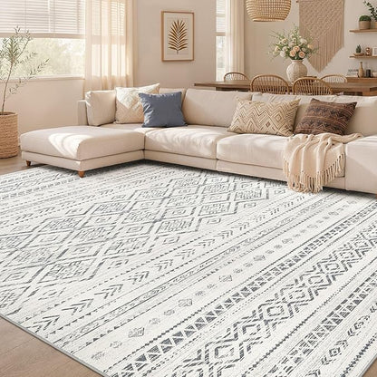 Nakagishi Area Rug Living Room Rugs: 8x10 Large Soft Machine Washable Boho by NakagishiAreaRug