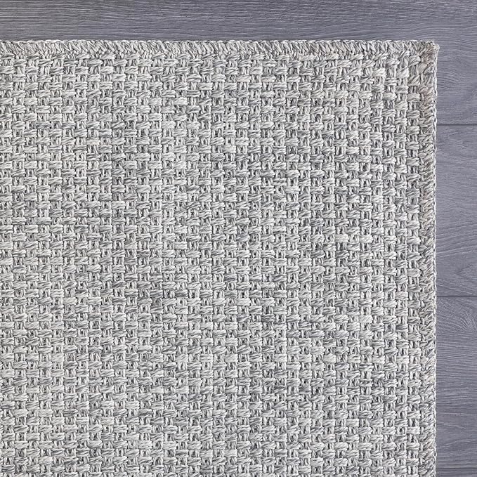 CAMILSON Easy Jute Rug 2x3, Indoor Outdoor Gray Color Farmhouse Area Rugs - Image 7