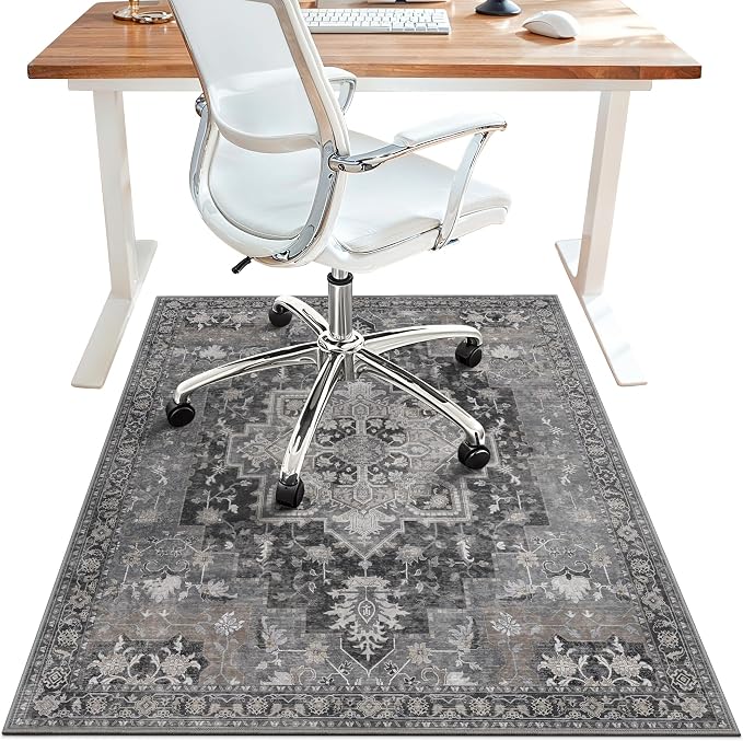 36"x48" Office Chair Mat for Hardwood Tile Floor, Under Desk Carpet Protector by BESBLEE