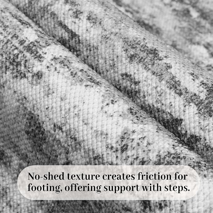 Abstract Washable Runner Rug 2x6, Hallway Rug Non-Slip, Woven Non-Shedding Thin - Image 4