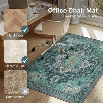 36"x60" Office Chair Mat for Hardwood Tile Floor, Under Desk Carpet Protector - Image 3
