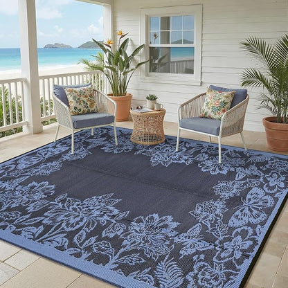 Garvee 5’x8’ Waterproof Patio Outdoor Rug, Outdoor Plastic Straw Rug - Image 9