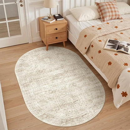 Oval Rugs 3x5 for Entryway, Washable Modern Non-Slip Area Rug for Kitchen - Image 4