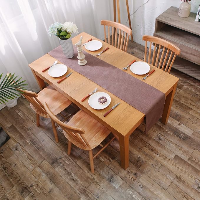 Soft Caddice Faux Linen Table Runner 2 Piece Fabric in 1 - Image 7