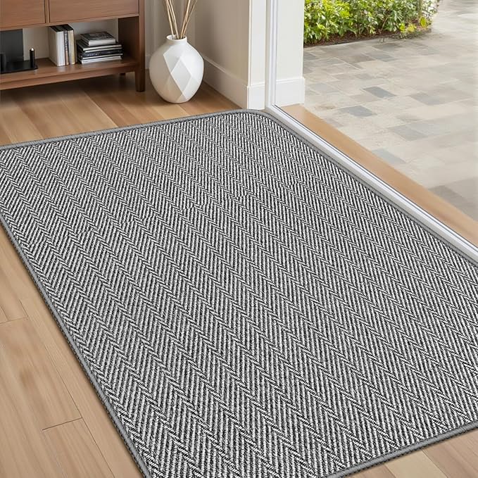 Ultra Thin Door Mat Indoor Entrance 24"x36", Low-Profile Indoor Door Mat by Unknown