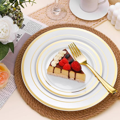 BESTSTAR 100PCS White Plastic Plates - Image 4
