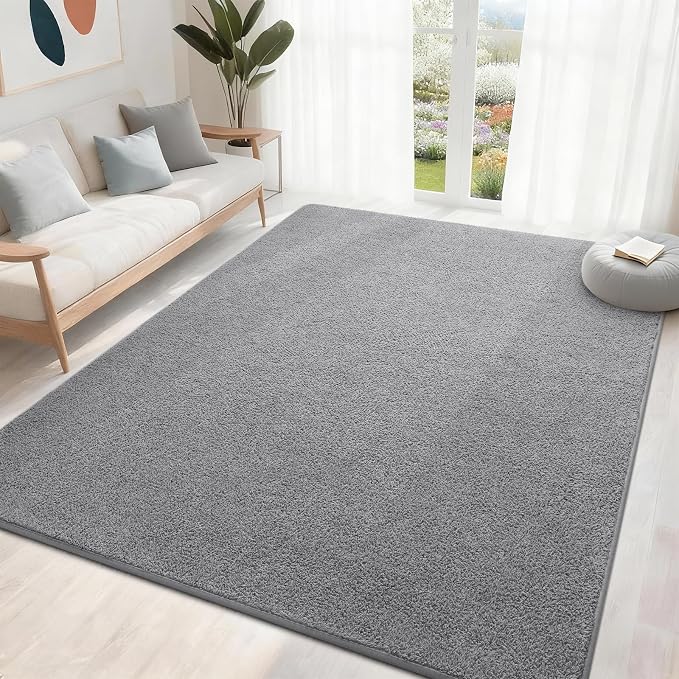 4x6 Feet Grey Area Rugs for Bedroom, Indoor Washable Memory Foam Rug for Living - Image 3
