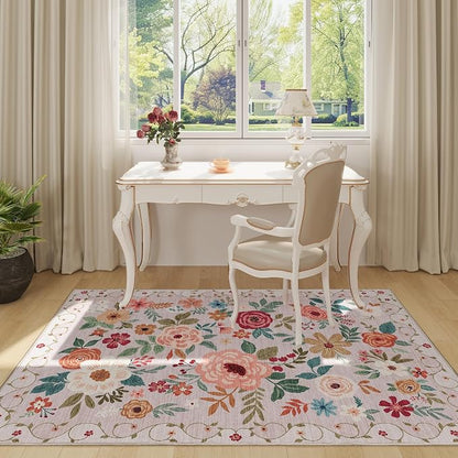 DUKINO 3x5 Area Rug, Floral Rugs - Image 3