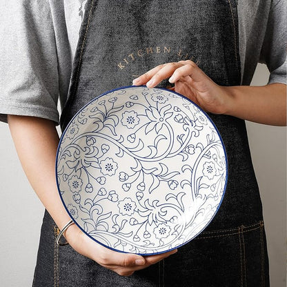 Selamica Porcelain 40oz Large Serving Bowls 9 inch Big Pasta Bowls Set of 4 - Image 7