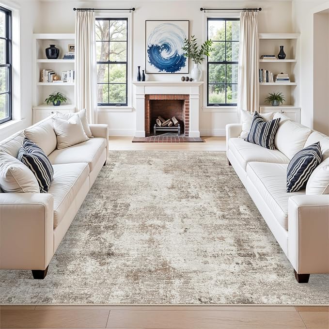 8x8 Square Area Rug Living Room – Non-Slip Washable Large Floor Carpet - Image 3