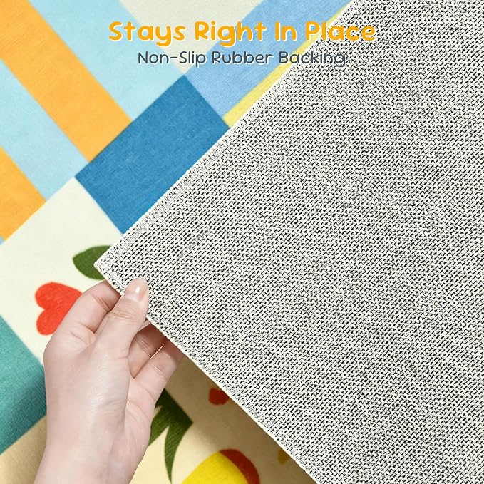 2×3 Small Green Area Rug for Kids Bedroom, Washable Entryway Rug Non Slip - Image 6