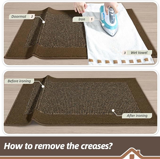 BEQHAUSE Indoor Door Mat 24" x 36", Dirt Trapper Door Mats Non-Slip Entryway - Image 9