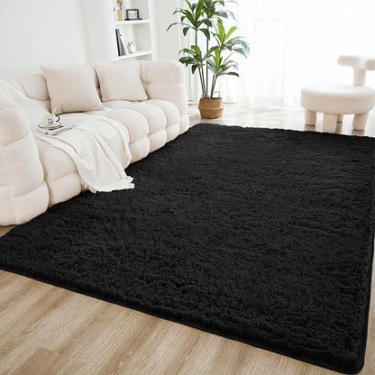 Litanika 4x6 Shag Area Rug for Living Room Bedroom, Non-Shedding Modern Indoor by Litanika