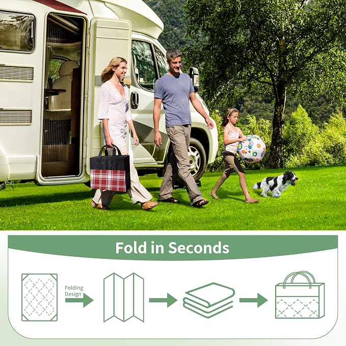 GENIMO Waterproof Outdoor Rug for Patio Clearance, Lightweight RV Camping Mat - Image 6