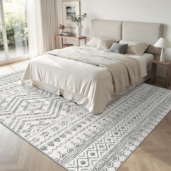Miukiki 5x7 Area Rug for Living Room Moroccan Washable Rugs Non Slip Indoor - Image 7