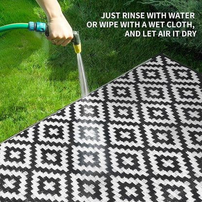Outdoor Patio Plastic Straw Rug - Image 4