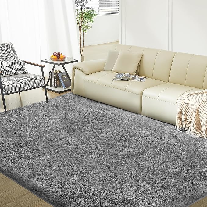 Ultra Soft Rug for Living Room, 4X6 Fluffy Shag Area Rug for Bedroom, Modern by Fairblink