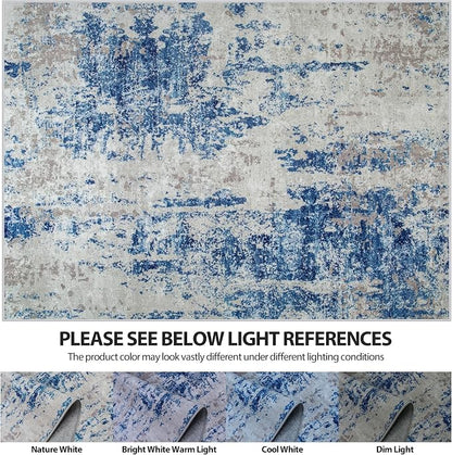4x6 Area Rugs for Living Room Rug Washable: Abstract Rug for Dining Room - Image 7