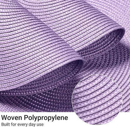 FunWheat Round Braided Placemats Set of 8 Table Mats - Image 6