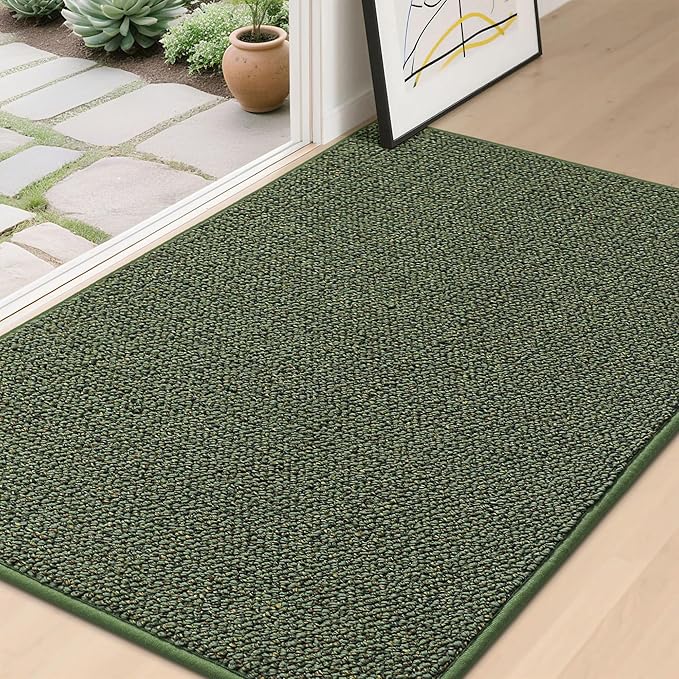 BEQHAUSE Dirt Trapper Door Mat 32" x 48", Non-Slip Washable Doormats Entrance by BEQHAUSE