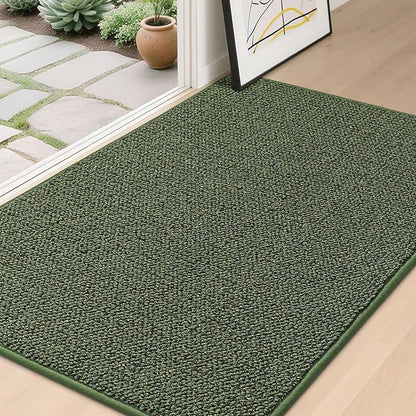 BEQHAUSE Dirt Trapper Door Mat 32" x 48", Non-Slip Washable Doormats Entrance by BEQHAUSE