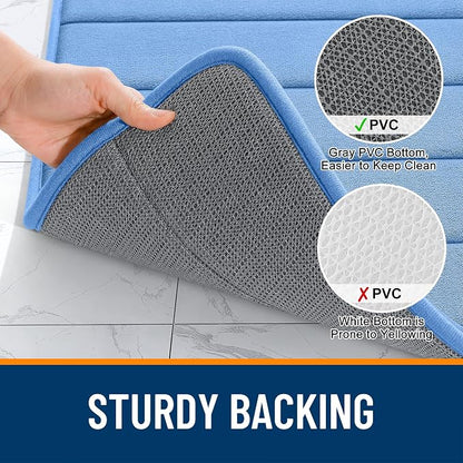 OLANLY Memory Foam Bath Mat 35x24, Super Soft Absorbent Bathroom Rugs, Quick Dry - Image 7
