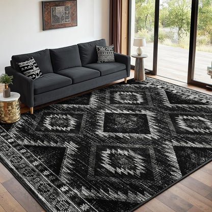 BESTSWEETIE Area Rug 5x8 Rug Machine Washable Non-Slip Low Pile Print Pattern - Image 2
