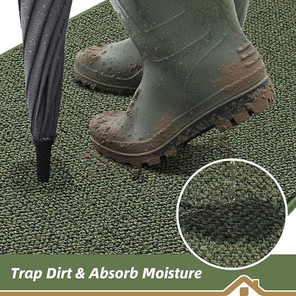 BEQHAUSE Dirt Trapper Door Mat 20" x 32", Non-Slip Washable Doormats Entrance - Image 3
