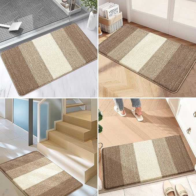 Kitinjoy Indoor Outdoor Door Mat, 30x17 Non-Slip Absorbent Dirt Trapper - Image 6