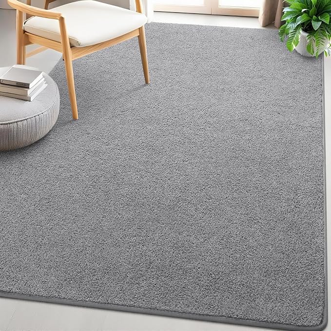 4x6 Feet Grey Area Rugs for Bedroom, Indoor Washable Memory Foam Rug for Living - Image 8