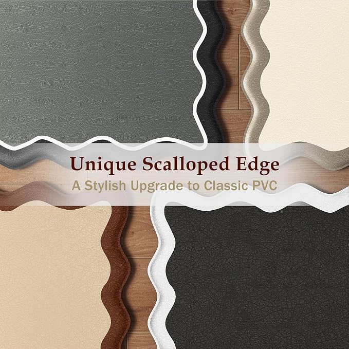 Arenarug Scalloped Pink Kitchen Mats Rugs Sets of 2 Cushioned Anti Fatigue - Image 3