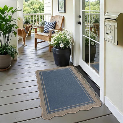 Easy Jute Kitchen Rug 2x3 Front Door Mat Washable Non Slip Entryway Rug - Image 8