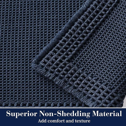 RESARE Waffle Bath Mat for Bathroom, Super Absorbent Bathroom Rugs Non Slip - Image 2