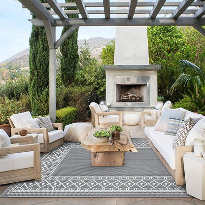 GENIMO Outdoor Rug Waterproof for Patio Decor, Camping Mats for Outdoor Decor - Image 2