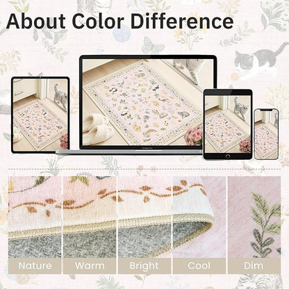 Soalmost Cat 8x10 Pink Area Rugs - Image 8