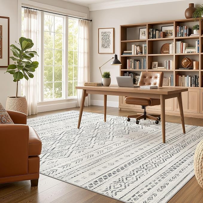 Nakagishi Area Rug Living Room Rugs: 8x10 Large Soft Machine Washable Boho - Image 5