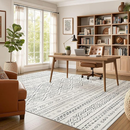 Nakagishi Area Rug Living Room Rugs: 9x12 Large Soft Machine Washable Boho - Image 5