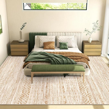 Miukiki 8x10 Area Rug for Living Room Moroccan Washable Rugs Non Slip Indoor - Image 8