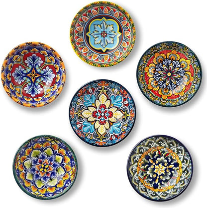 vancasso SIMI 2.7 Oz Ceramic Dipping Bowls Set of 6, Bohemian Sauce Bowls | by vancasso