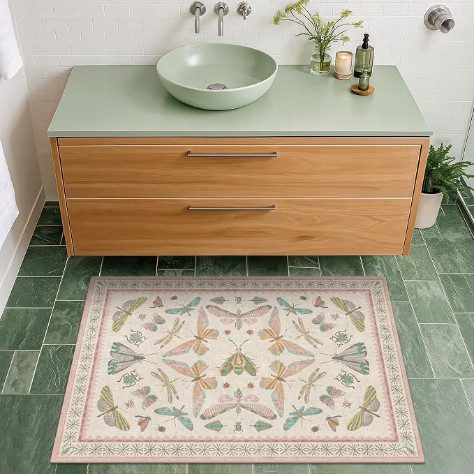 Hazo Haus Light Pink Bathroom Rug by HazoHaus