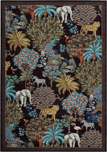 GarveeHome Jungle Rug 2x3 Animal Print Rugs Non Slip Washable Front Door Rug - Image 4