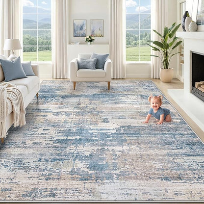 XLUEZ 8x10 Area Rugs for Living Room, Washable Modern Abstract Large Area Rug by XLUEZ