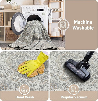 Machine Washable Rugs 6x9 Area Rugs - Image 5